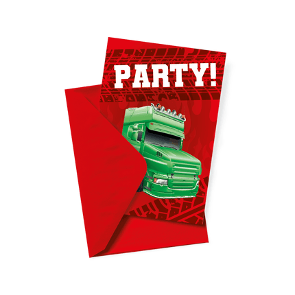 Party Uitnodigingen Trucks 16cm van Paper Dreams koop je bij Partywinkel
