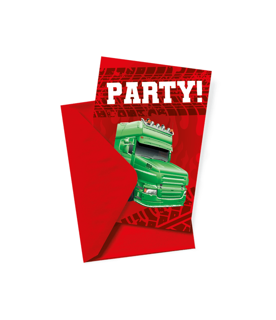 Party Uitnodigingen Trucks 16cm van Paper Dreams koop je bij Partywinkel