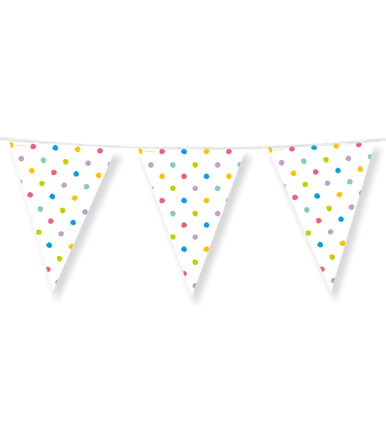 Party flag line - Party dots 4 meter