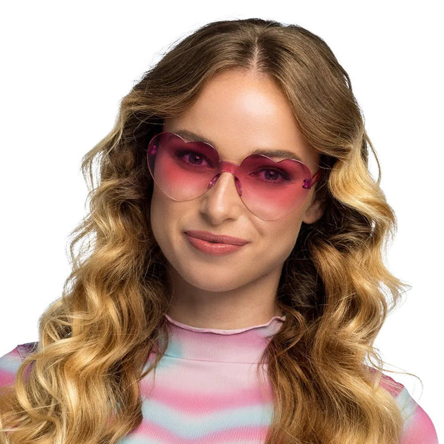 Partybril Festival Hart roze van Boland koop je bij Partywinkel