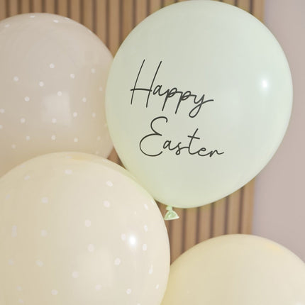 Pasen Ballonnen Happy Easter 30cm 5st van Ginger Ray koop je bij Partywinkel