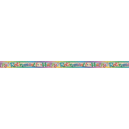 Pensioen Banner Gekleurd 3,65m van Unique koop je bij Partywinkel