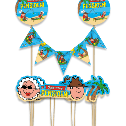 Pensioen Taarttopper 30cm van Paper Dreams koop je bij Partywinkel