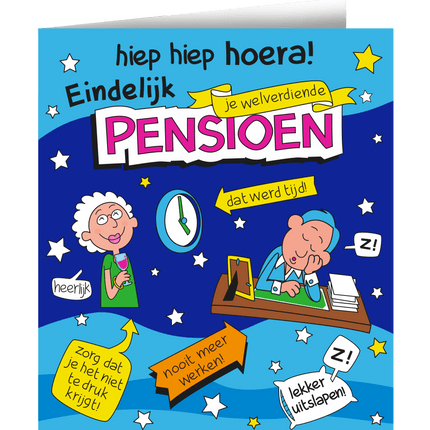 Pensioen Wenskaart 16,5cm van Paper Dreams koop je bij Partywinkel