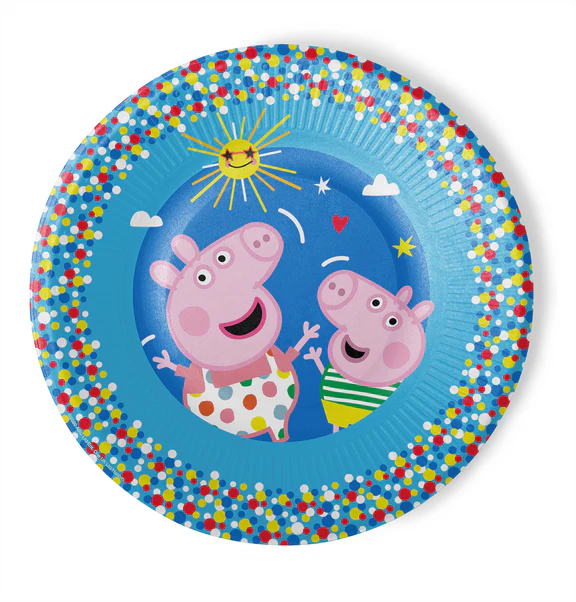 Peppa Pig Borden 23cm 8st van VDV Benefit koop je bij Partywinkel