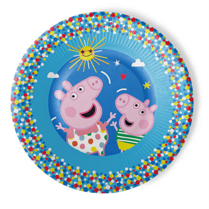 Peppa Pig-tallerkener 23 cm, 8 stk.