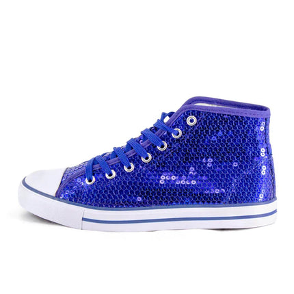 Blå sko med glitter