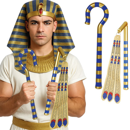Pharaohs scepter 2 - piece set, 35 cms van Fiestas Guirca koop je bij Partywinkel