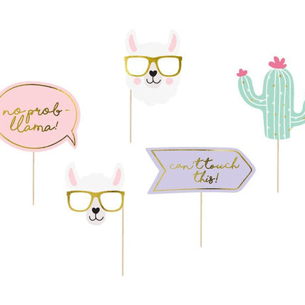 Photbooth Lama 5st van Partydeco koop je bij Partywinkel