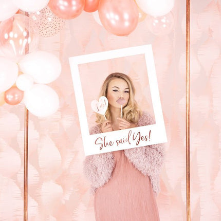 Photobooth Frame She Said Yes 59,5cm van Partydeco koop je bij Partywinkel