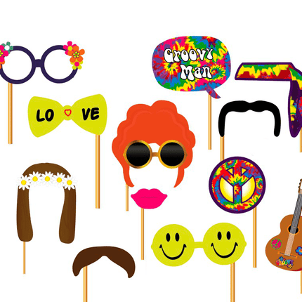 Photobooth Hippie 12 delig van Fiestas Guirca koop je bij Partywinkel