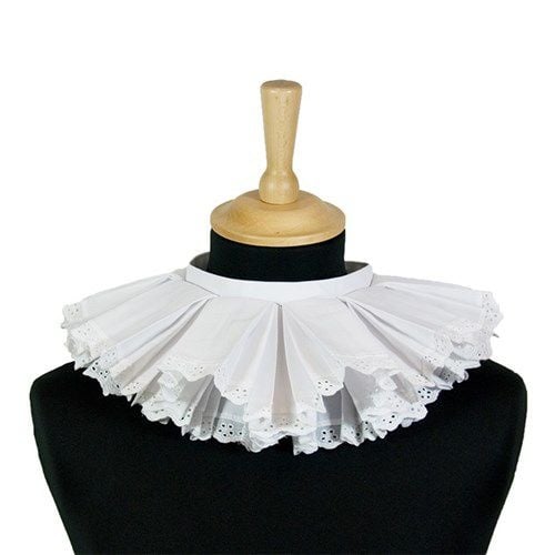 Pietenkraag Luxe Geborduurd Wit van Haza Witbaard koop je bij Partywinkel