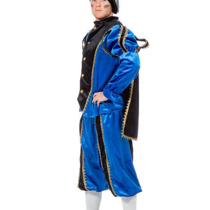 Pietenpak Blauw Fluweel van Wilbers & Wilbers koop je bij Partywinkel
