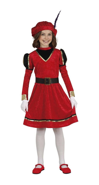 Pietenpak Jurk Kind Rood/Goud van Fiestas Guirca koop je bij Partywinkel