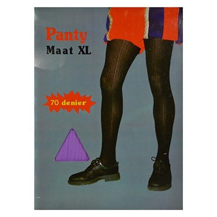 Pietenpanty Rib Paars 70 Denier XL van Haza Witbaard koop je bij Partywinkel