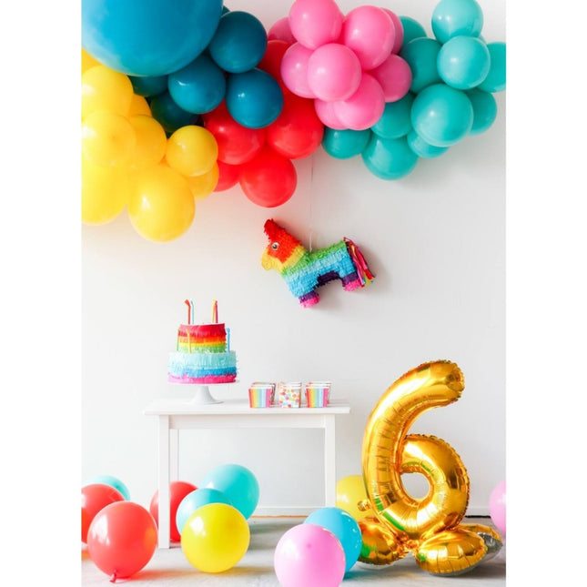 Pinata Ezel Rainbow Bday - 35x39cm van Folat koop je bij Partywinkel