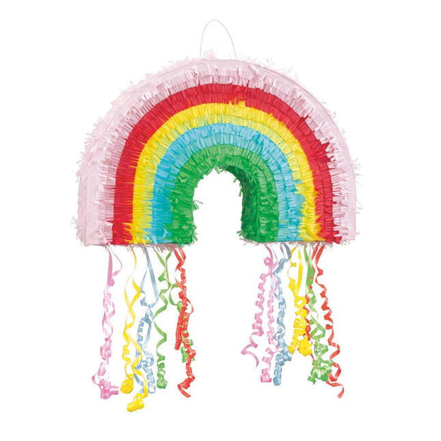 Pinata Regenboog Franjes 30cm van Unique koop je bij Partywinkel