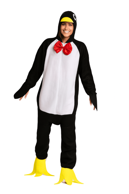 Pinguin Onesie Zwart Wit van Partychimp koop je bij Partywinkel