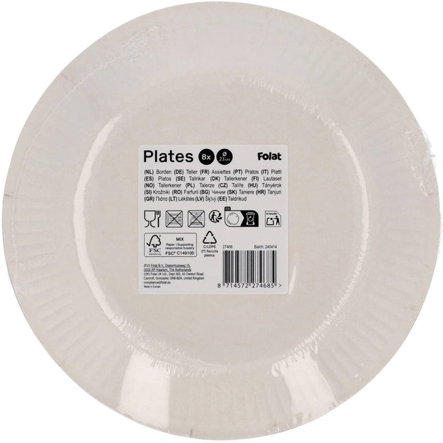 Piraat Borden 23cm 8st van Folat koop je bij Partywinkel