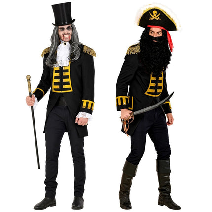 Piraat Jas Zwart Heren van Widmann koop je bij Partywinkel