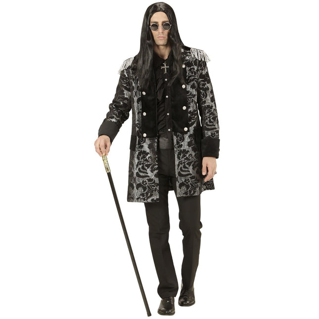 Piraat Jas Zwart Zilver Heren van Widmann koop je bij Partywinkel