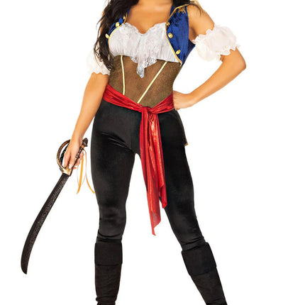 Piraat Jumpsuit Dames Leg Avenue van Leg Avenue koop je bij Partywinkel