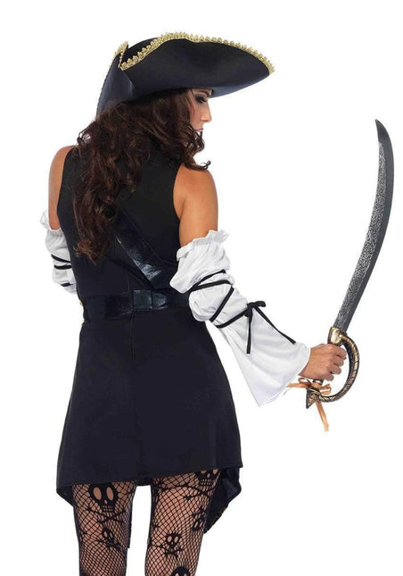 Piraat Jurk Zwart Wit Dames Leg Avenue van Leg Avenue koop je bij Partywinkel