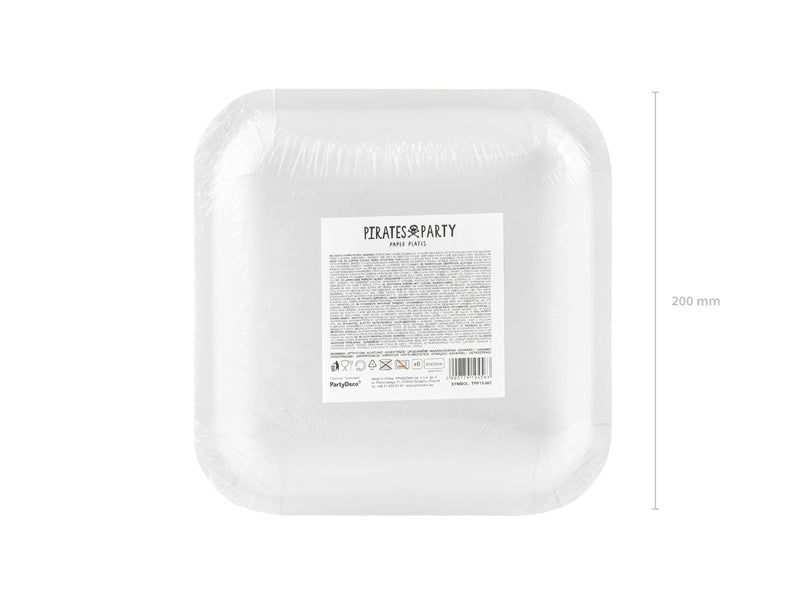 Piraten Borden 20cm 6st van Partydeco koop je bij Partywinkel