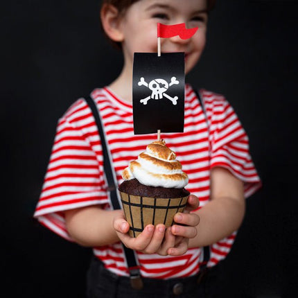 Piraten Cupcake Set 6st van Partydeco koop je bij Partywinkel