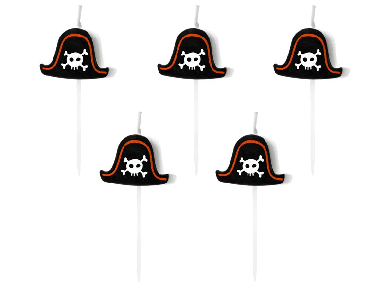 Piraten Kaarsen 2cm 5st van Partydeco koop je bij Partywinkel