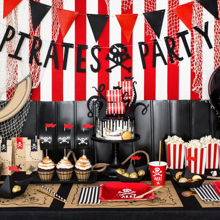 Piraten Slinger Pirates Party Zwart 1m van Partydeco koop je bij Partywinkel