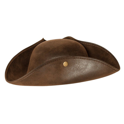 Piratenhoed Nepleer Bruin 40cm van Boland koop je bij Partywinkel