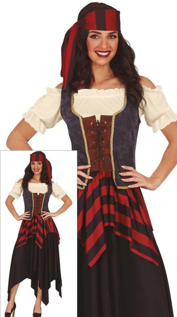 Piratenpak Rood Bruin Dames van Fiestas Guirca koop je bij Partywinkel