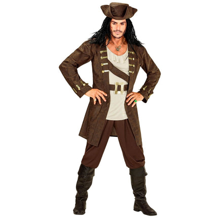 Piratenpak Taupe Bruin Nude Heren van Widmann koop je bij Partywinkel