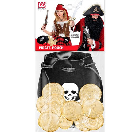 Piratentasje Met 12 Gouden Munten van Widmann koop je bij Partywinkel