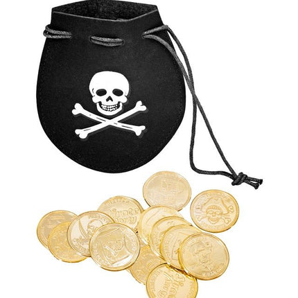 Piratentasje Met 12 Gouden Munten van Widmann koop je bij Partywinkel
