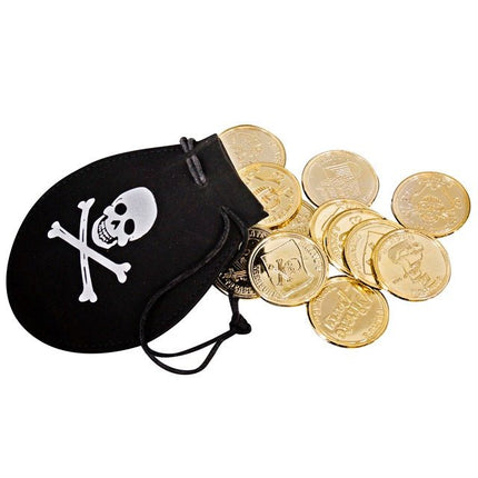 Piratentasje Met 12 Gouden Munten van Widmann koop je bij Partywinkel