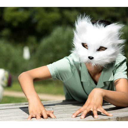Pluchen masker Witte kat van Boland koop je bij Partywinkel
