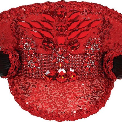 Police red hat with horns, adult van Fiestas Guirca koop je bij Partywinkel