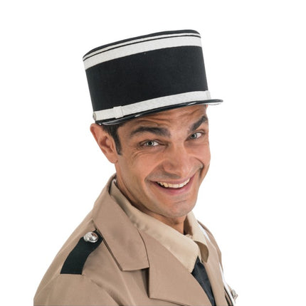 Fransk gendarme-politihue, sort-hvid
