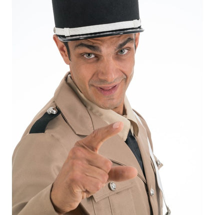 Fransk gendarme-politihue, sort-hvid