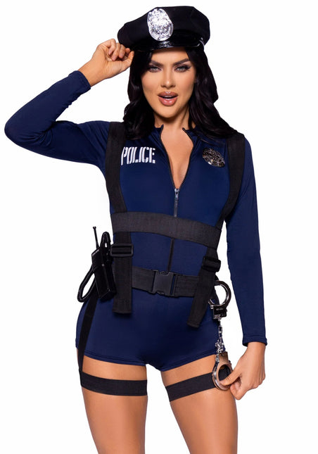 Politie Pak Blauw Dames Bodysuit Leg Avenue van Leg Avenue koop je bij Partywinkel