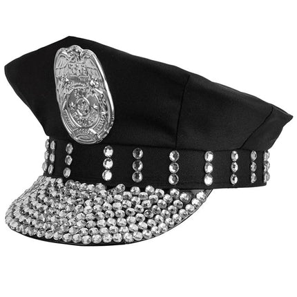 Politie Pet Zwart Stras Steentjes van Widmann koop je bij Partywinkel