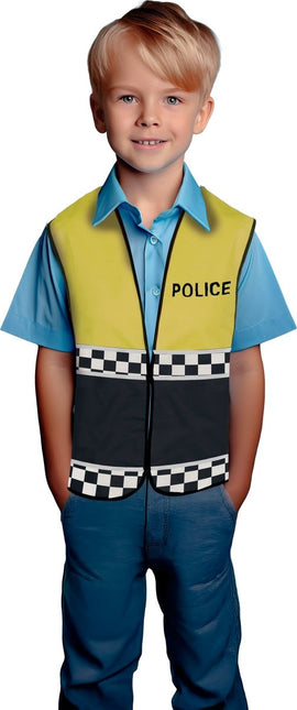 Politie Vest Geel Zwart Kind van Fiestas Guirca koop je bij Partywinkel