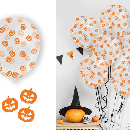 Pompoen Confetti Ballon 10st van Fiestas Guirca koop je bij Partywinkel