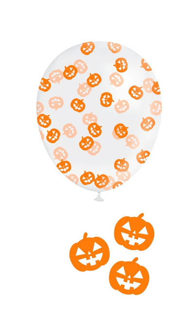 Pompoen Confetti Ballon 10st van Fiestas Guirca koop je bij Partywinkel
