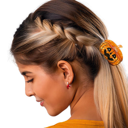 Pompoen Haarclip 6,5cm van Fiestas Guirca koop je bij Partywinkel