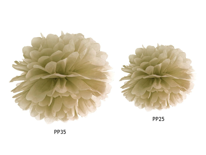 Pompon Goud 25cm van Partydeco koop je bij Partywinkel