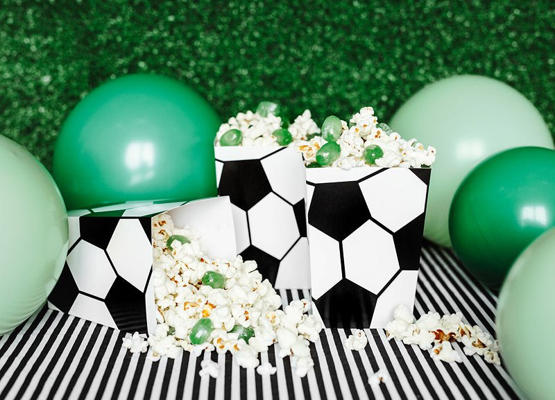 Popcorn Bakjes Voetbal 12cm 6st van Partydeco koop je bij Partywinkel