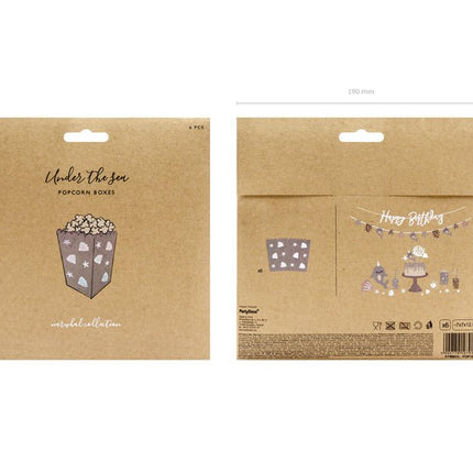 Popcorn Bakjes Zeemeermin 12,5cm 6st van Partydeco koop je bij Partywinkel